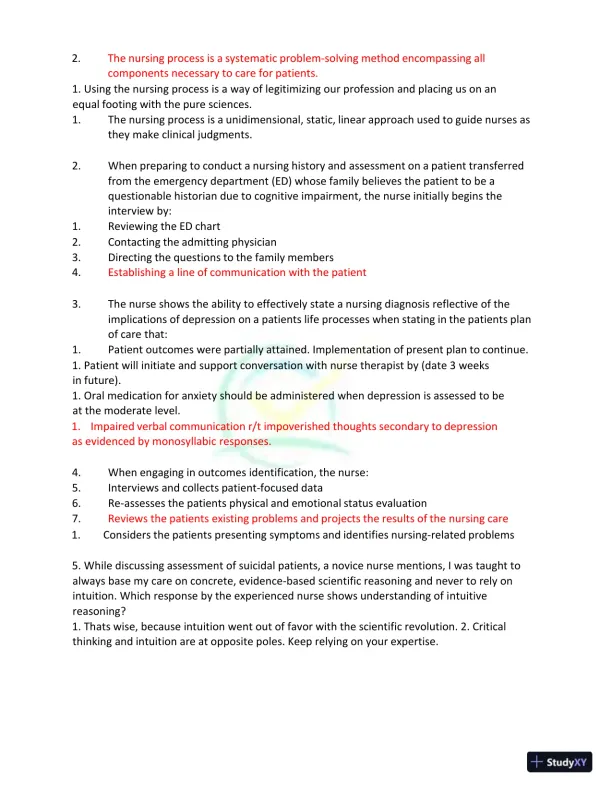 Test Bank for Kaplan and Sadock's Synopsis of Psychiatry: Behavioral Sciences/Clinical Psychiatry, 11th Edition (Chapters 1-37) - Page 24 preview image