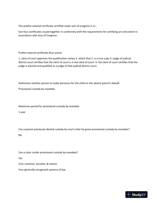 LOUISIANA NOTARY Practice Exam With Answers (136 Solved Questions) - Page 5 preview image