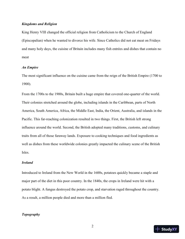Class Notes for International Cooking: A Culinary Journey, 3rd Edition - Page 7 preview image