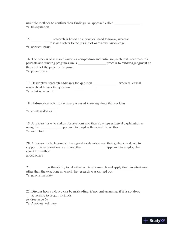 Research Methods in Practice: Strategies for Description and Causation Second Edition Test Bank - Page 4 preview image