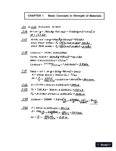 Solution Manual For Applied Strength Of Materials, 5th Edition - Page 1 preview image