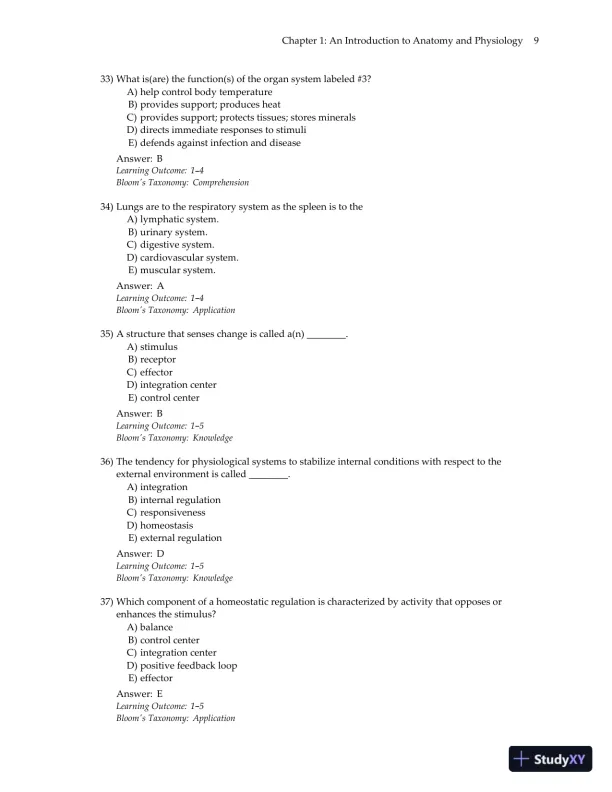 Test Bank for Essentials of Anatomy and Physiology , 7th Edition - Page 12 preview image