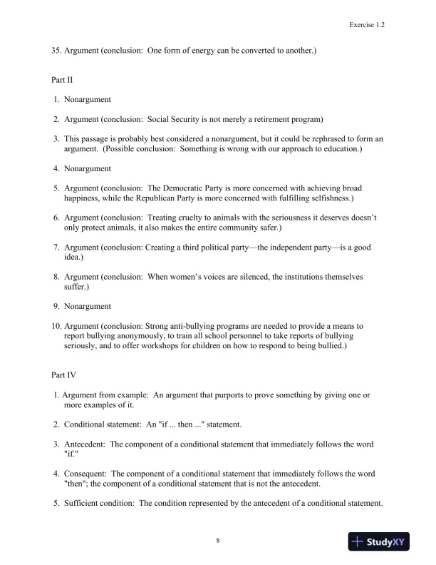 Solution Manual for Logic: The Essentials, 1st Edition - Page 9 preview image