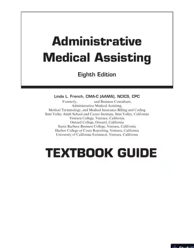Solution Manual For Administrative Medical Assisting, 8th Edition - Page 1 preview image