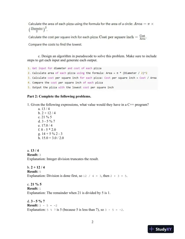 COMP122: Introduction to C++ Programming - Week 1 Homework - Page 3 preview image