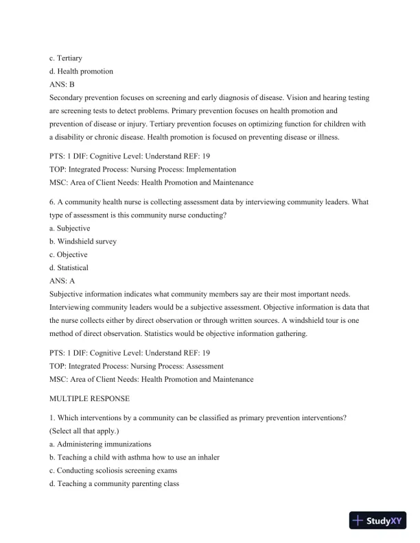 Test Bank For Wong's Essentials Of Pediatric Nursing, 9th Edition - Page 12 preview image