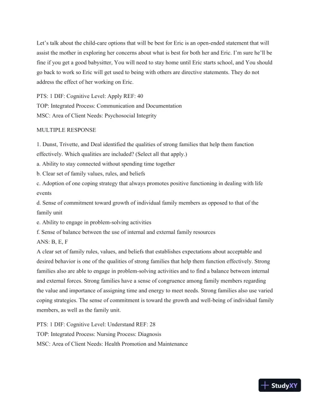 Test Bank For Wong's Essentials Of Pediatric Nursing, 9th Edition - Page 21 preview image