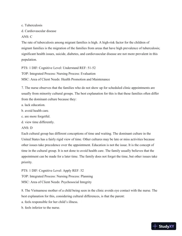 Test Bank For Wong's Essentials Of Pediatric Nursing, 9th Edition - Page 27 preview image