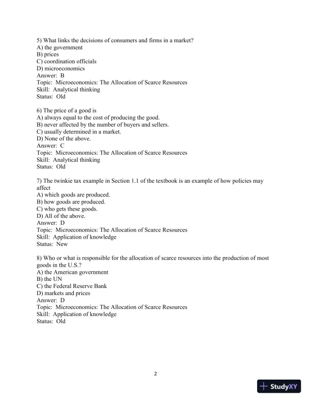 Test Bank for Microeconomics: Theory And Applications With Calculus , 5th Edition - Page 4 preview image