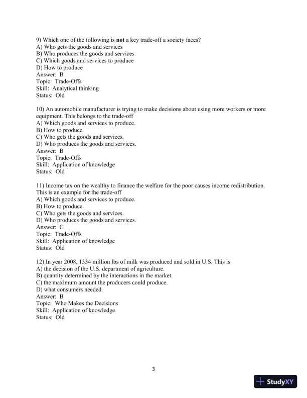 Test Bank for Microeconomics: Theory And Applications With Calculus , 5th Edition - Page 5 preview image