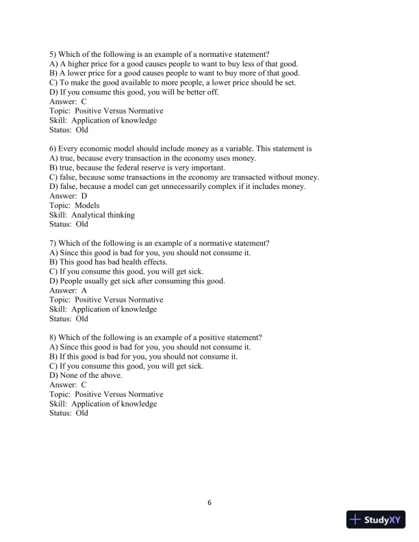 Test Bank for Microeconomics: Theory And Applications With Calculus , 5th Edition - Page 8 preview image