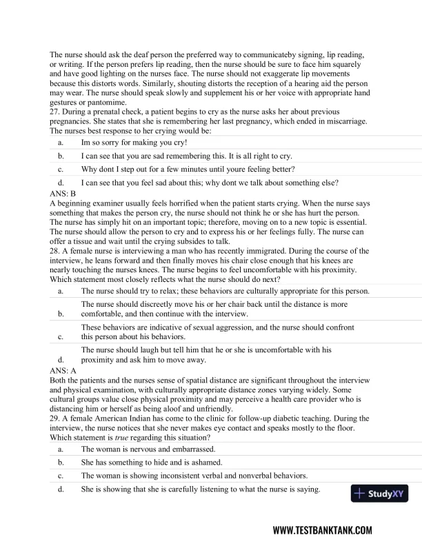 Advanced Health Assessment and Diagnostic Reasoning, 3rd Edition Test Bank - Page 10 preview image