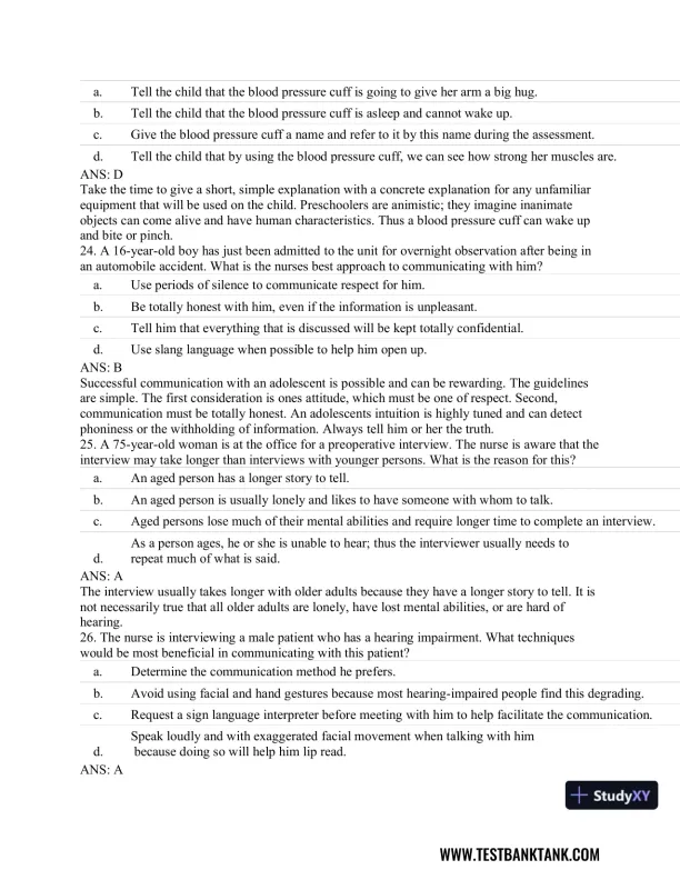 Advanced Health Assessment and Diagnostic Reasoning, 3rd Edition Test Bank - Page 9 preview image