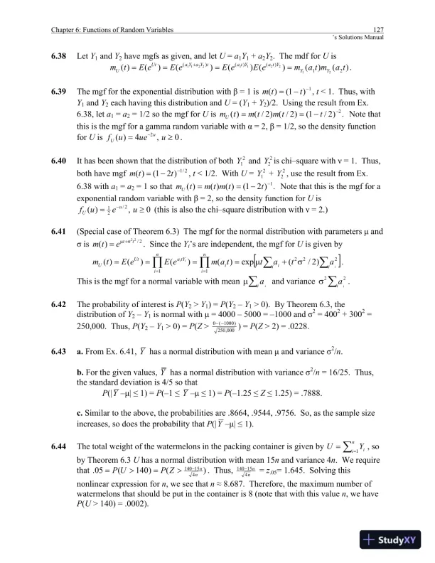 Mathematical Statistics With Applications, 7th Edition Solution Manual - Page 15 preview image
