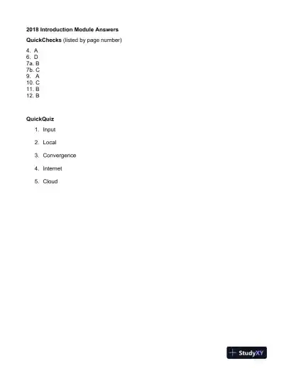 Solution Manual for New Perspectives on Computer Concepts 2018: Comprehensive, 20th Edition - Page 1 preview image