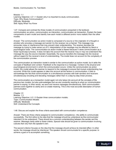 Test Bank for Communication: Principles for a Lifetime, 7th Edition - Page 16 preview image