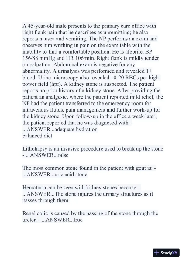 2024 NR507 Pathophysiology Final Exam With Answers (356 Solved Questions) - Page 10 preview image