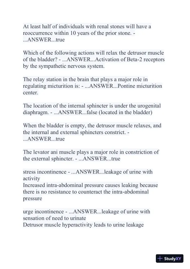 2024 NR507 Pathophysiology Final Exam With Answers (356 Solved Questions) - Page 11 preview image