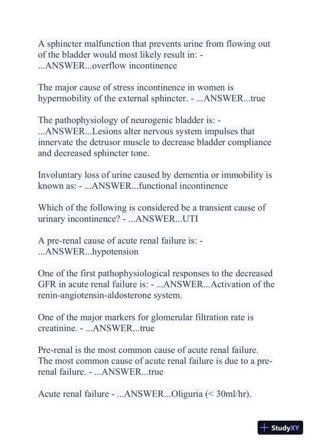 2024 NR507 Pathophysiology Final Exam With Answers (356 Solved Questions) - Page 13 preview image