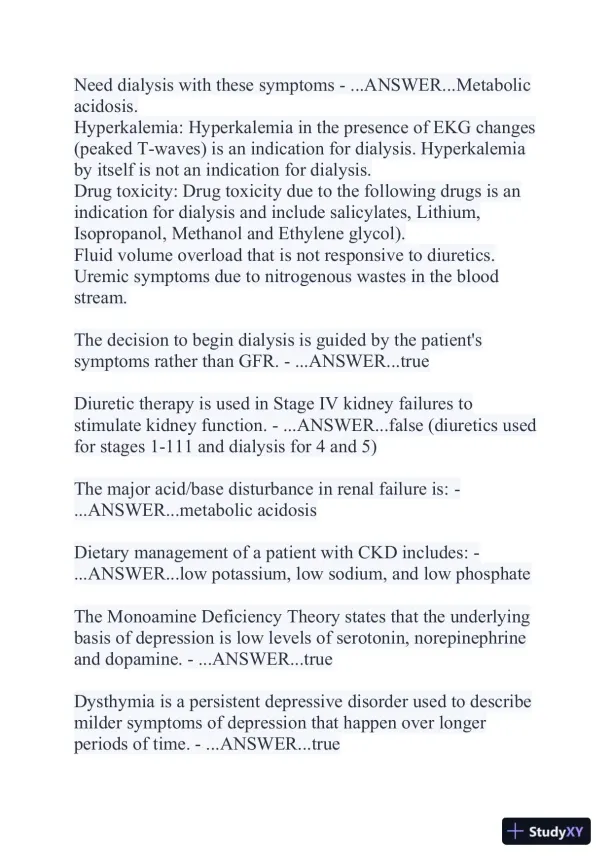2024 NR507 Pathophysiology Final Exam With Answers (356 Solved Questions) - Page 16 preview image