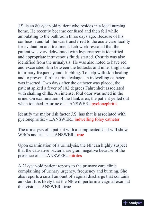 2024 NR507 Pathophysiology Final Exam With Answers (356 Solved Questions) - Page 7 preview image