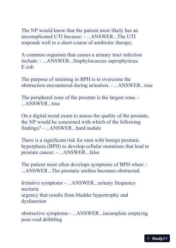 2024 NR507 Pathophysiology Final Exam With Answers (356 Solved Questions) - Page 8 preview image