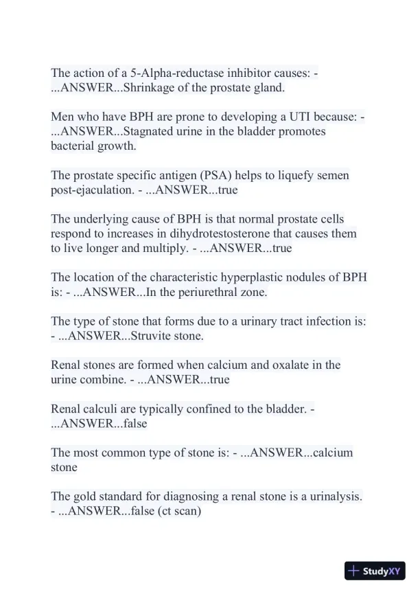 2024 NR507 Pathophysiology Final Exam With Answers (356 Solved Questions) - Page 9 preview image