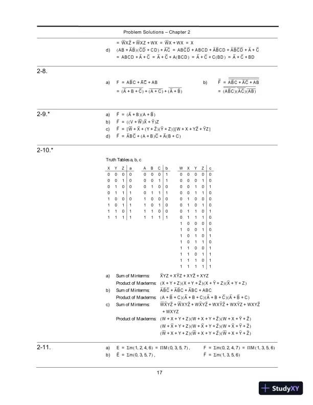 Solution Manual For Logic And Computer Design Fundamentals, 4th Edition - Page 12 preview image