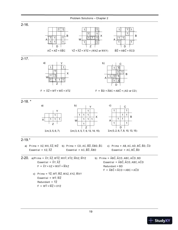 Solution Manual For Logic And Computer Design Fundamentals, 4th Edition - Page 14 preview image