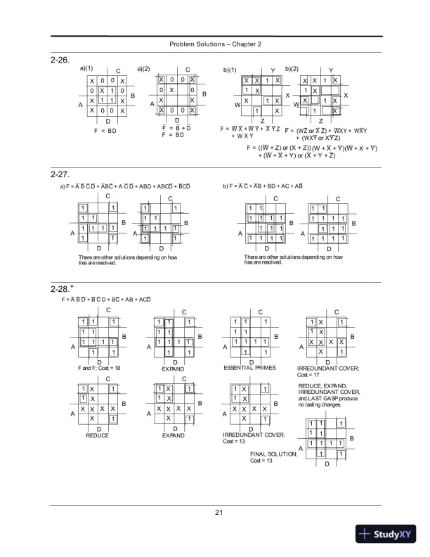 Solution Manual For Logic And Computer Design Fundamentals, 4th Edition - Page 16 preview image