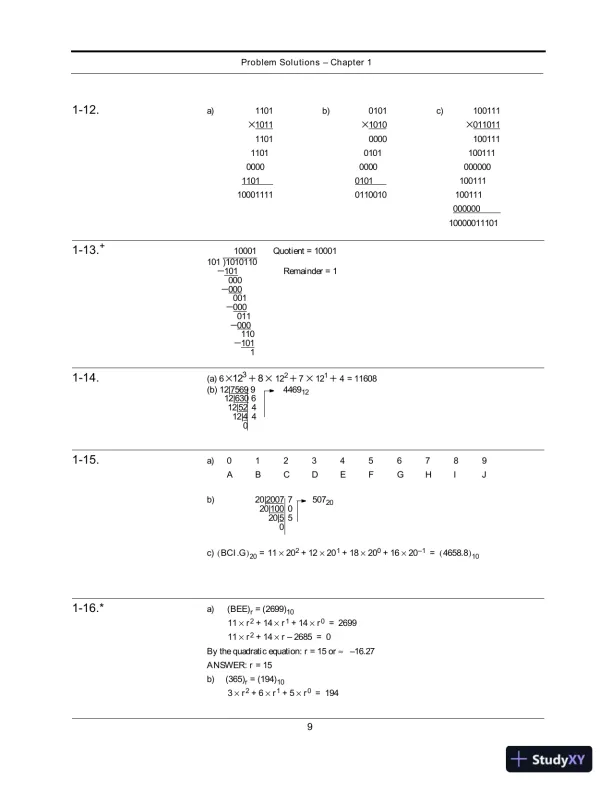 Solution Manual For Logic And Computer Design Fundamentals, 4th Edition - Page 4 preview image