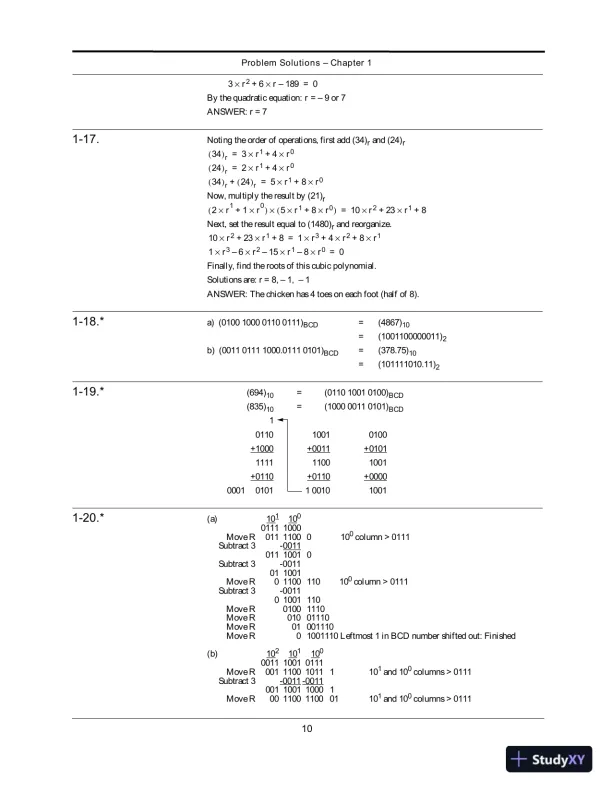 Solution Manual For Logic And Computer Design Fundamentals, 4th Edition - Page 5 preview image