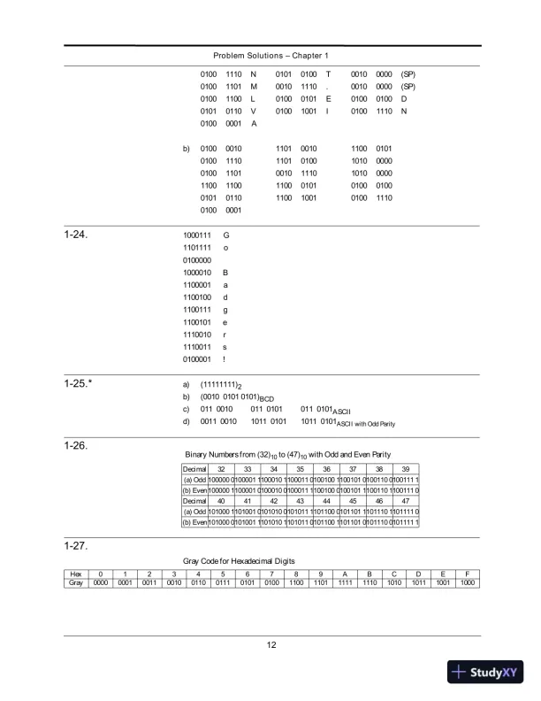 Solution Manual For Logic And Computer Design Fundamentals, 4th Edition - Page 7 preview image