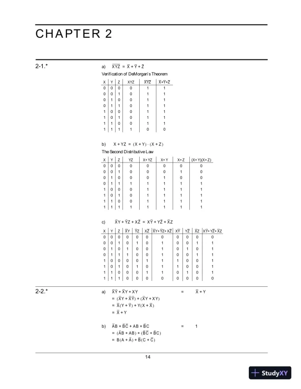 Solution Manual For Logic And Computer Design Fundamentals, 4th Edition - Page 9 preview image