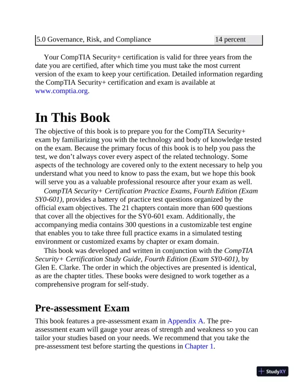 CompTIA Security+ Certification SY0-601 Practice Exams, 4th Edition (2021) - Page 14 preview image