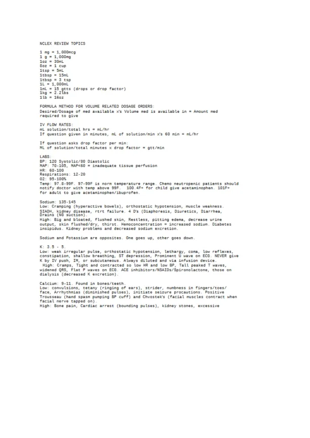 Comprehensive NCLEX Review - Page 1 preview image