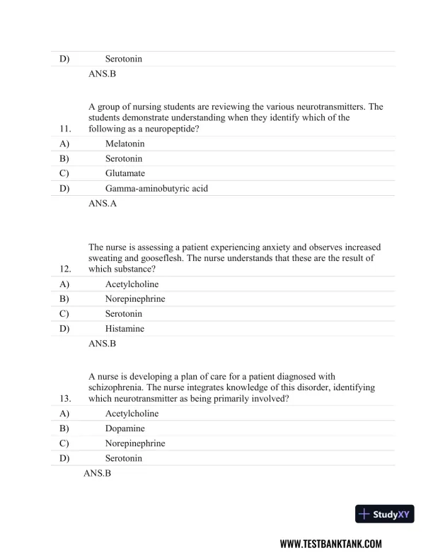 Stahl's Essential Psychopharmacology: Neuroscientific Basis and Practical Applications 4th Edition Test Bank - Page 18 preview image