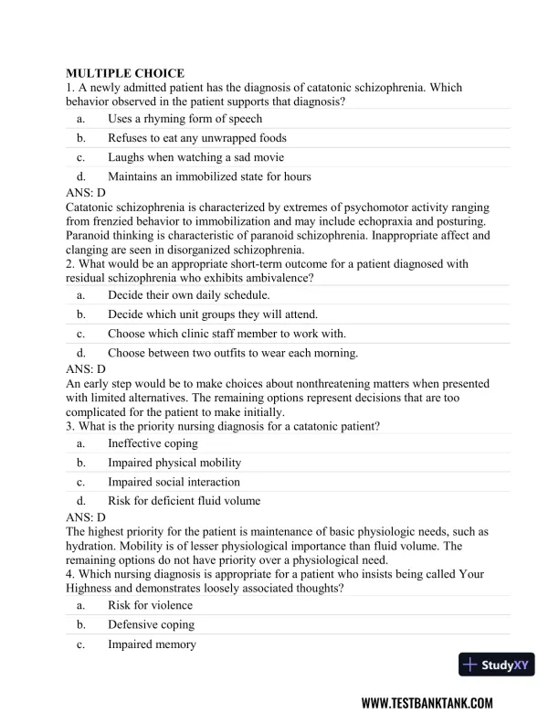 Stahl's Essential Psychopharmacology: Neuroscientific Basis and Practical Applications 4th Edition Test Bank - Page 21 preview image