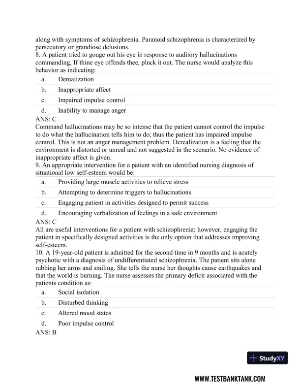Stahl's Essential Psychopharmacology: Neuroscientific Basis and Practical Applications 4th Edition Test Bank - Page 23 preview image