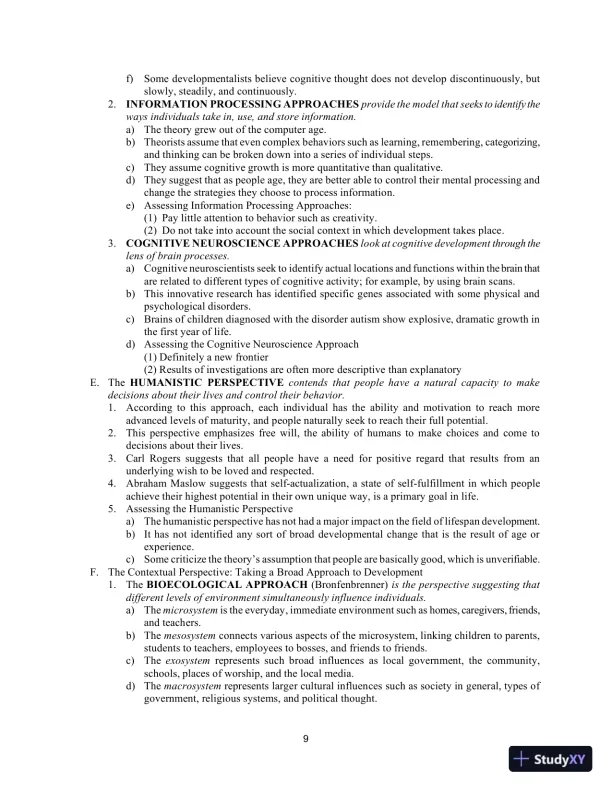 Class Notes for Development Across the Life Span, 8th Edition - Page 11 preview image
