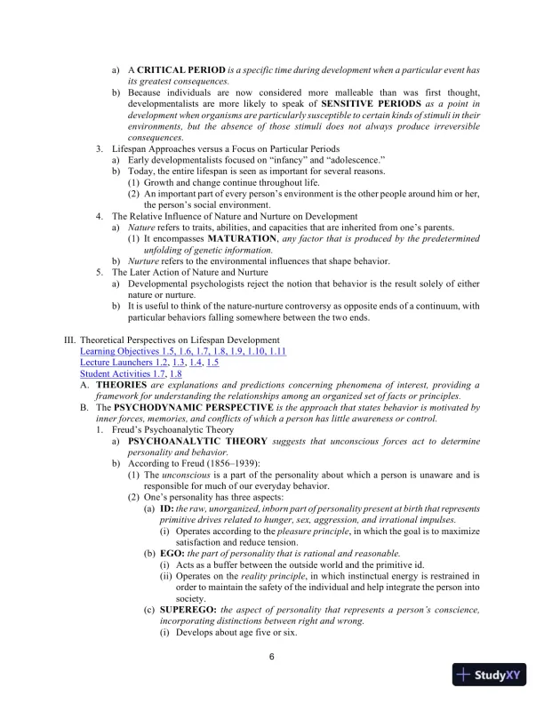 Class Notes for Development Across the Life Span, 8th Edition - Page 8 preview image