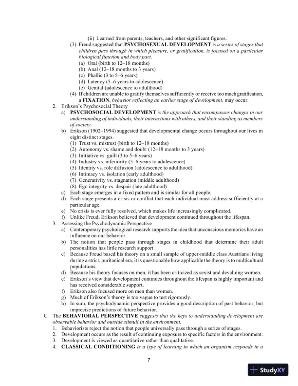 Class Notes for Development Across the Life Span, 8th Edition - Page 9 preview image