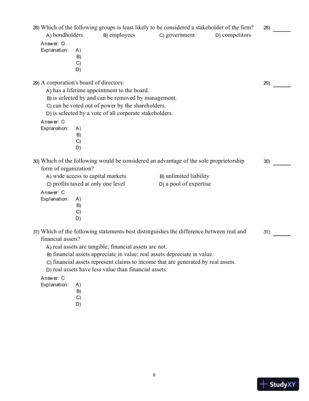 Fundamentals Of Corporate Finance, Sixth Canadian Edition Test Bank - Page 9 preview image