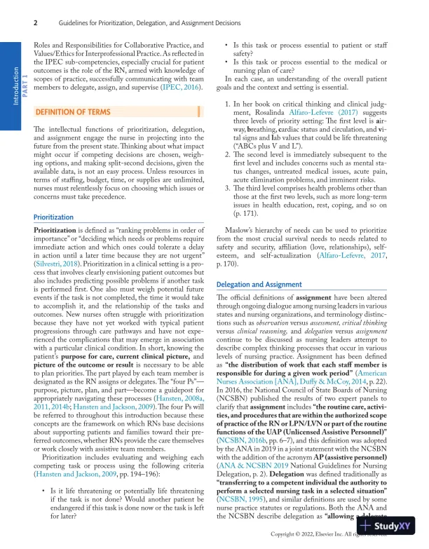 Prioritization, Delegation, and Assignment: Practice Exercises for the NCLEX-RN® Examination (2021) - Page 13 preview image