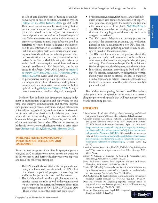 Prioritization, Delegation, and Assignment: Practice Exercises for the NCLEX-RN® Examination (2021) - Page 20 preview image