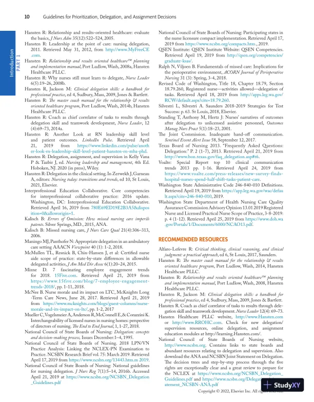Prioritization, Delegation, and Assignment: Practice Exercises for the NCLEX-RN® Examination (2021) - Page 21 preview image