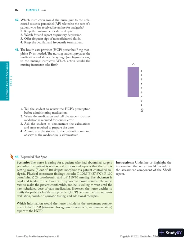 Prioritization, Delegation, and Assignment: Practice Exercises for the NCLEX-RN® Examination (2021) - Page 27 preview image
