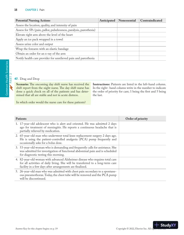 Prioritization, Delegation, and Assignment: Practice Exercises for the NCLEX-RN® Examination (2021) - Page 29 preview image