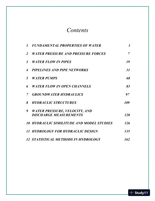 Solution Manual for Fundamentals of Hydraulic Engineering Systems, 5th Edition - Page 3 preview image