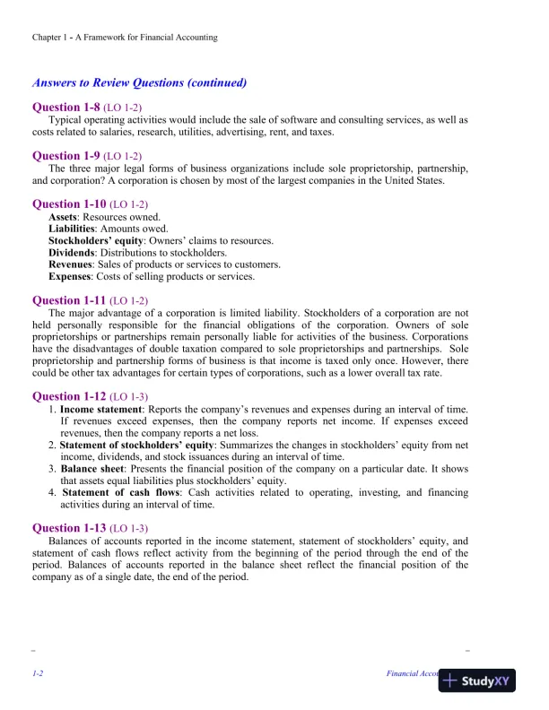 Solution Manual for Financial Accounting, 5th Edition - Page 3 preview image